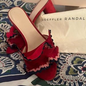 Loeffler Randall Vera ruffle slide sandals  size 6.5